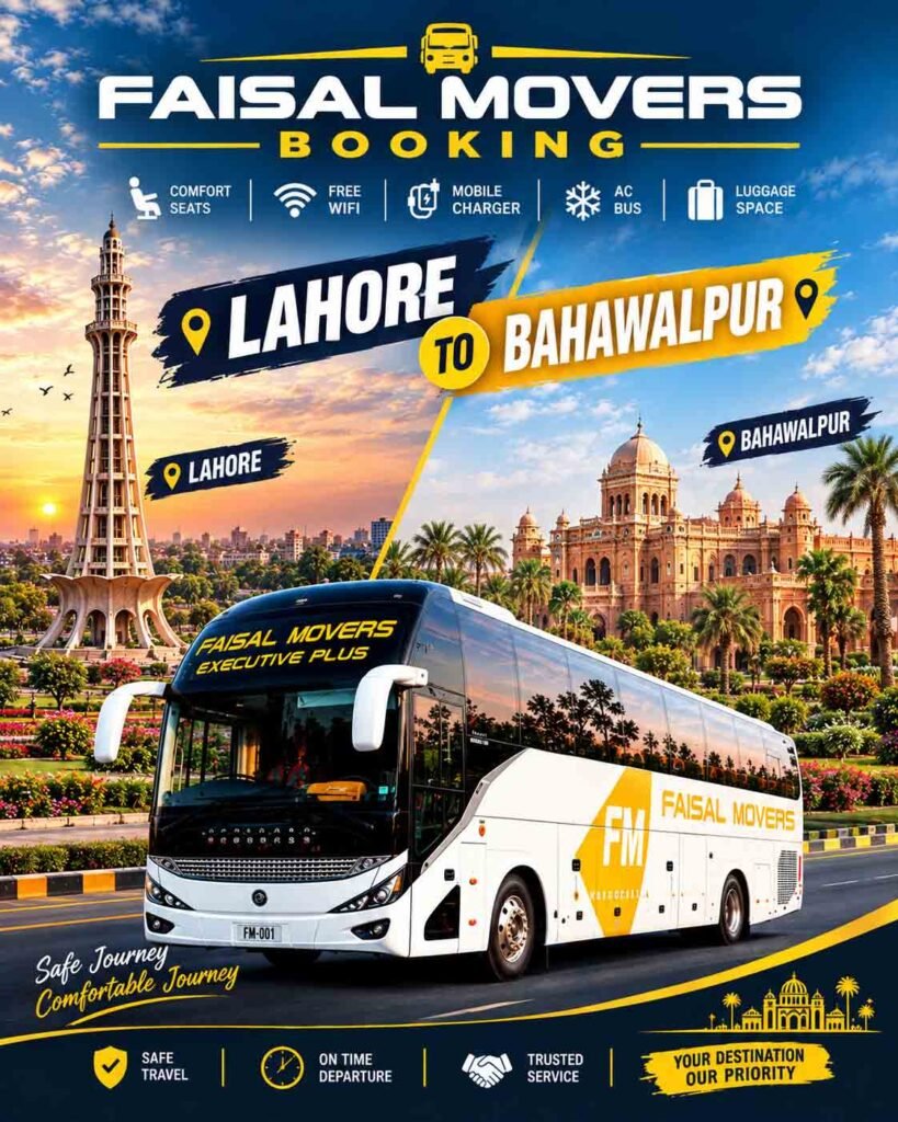 book Faisal Movers Lahore to Bahawalpur bus tickets