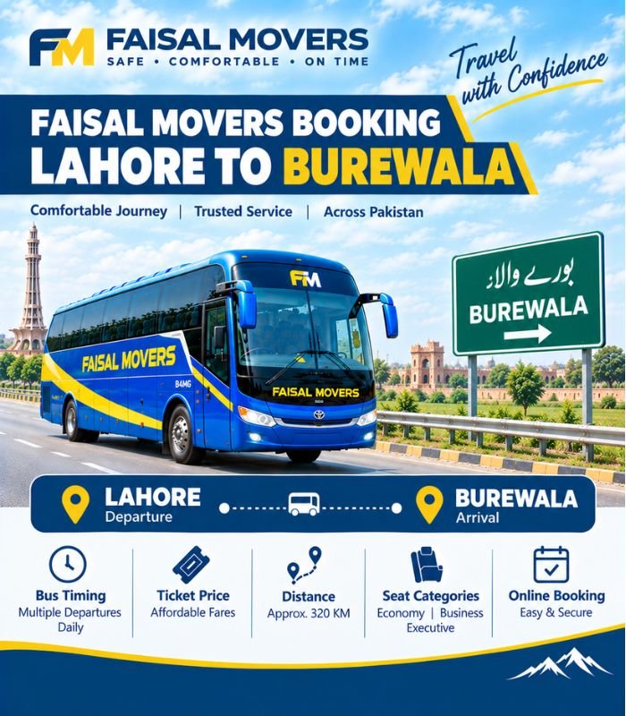 Faisal Movers booking Lahore to Burewala bus