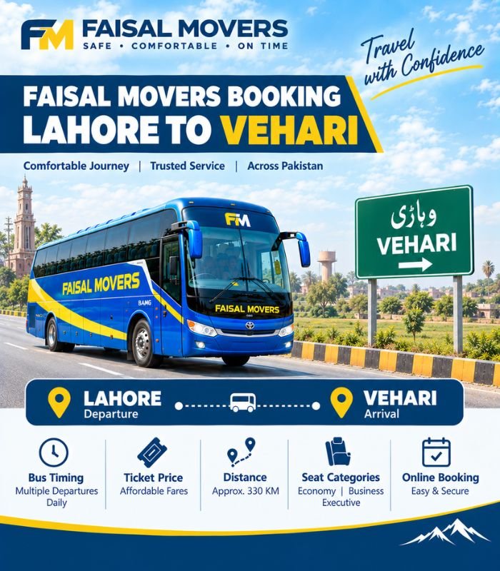 Faisal Movers booking Lahore to Vehari bus